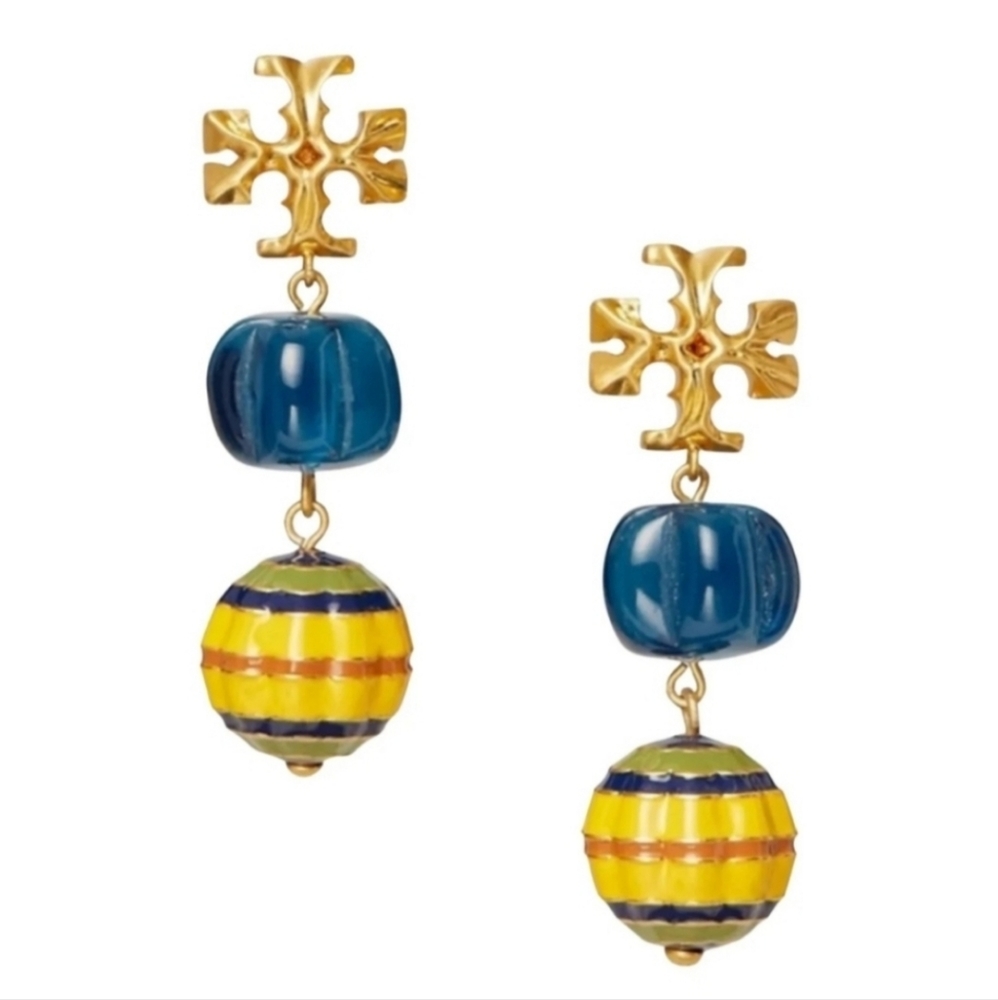 Tory Burch Roxanne Double Drop Statement Earrings - image 4